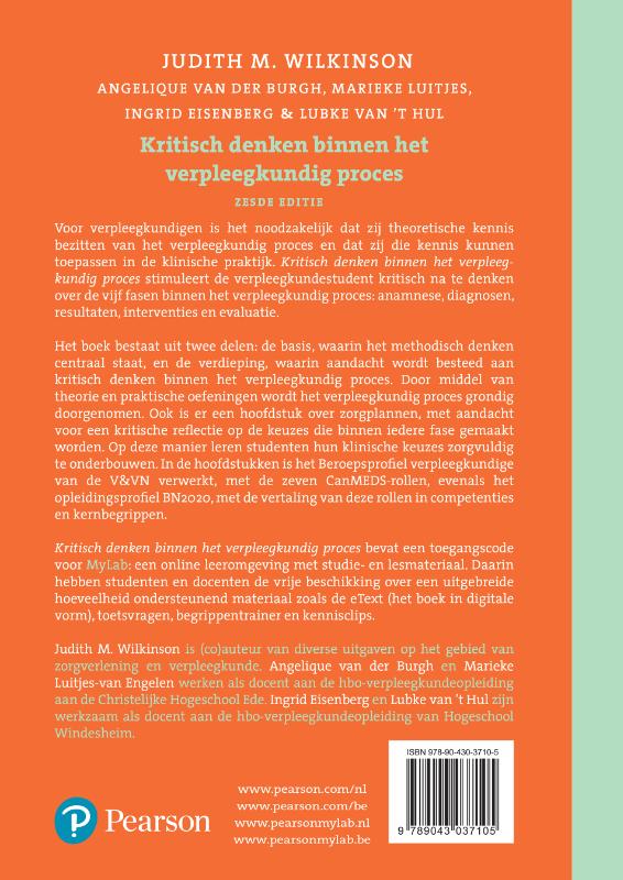 Kritisch denken binnen het verpleegkundig proces Kritisch denken binnen het verpleegkundig proces achterkant