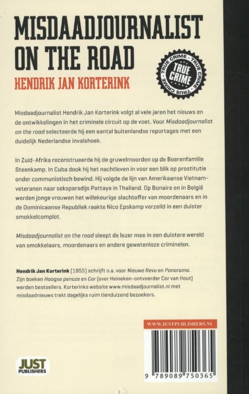 Misdaadjournalist on the road achterkant
