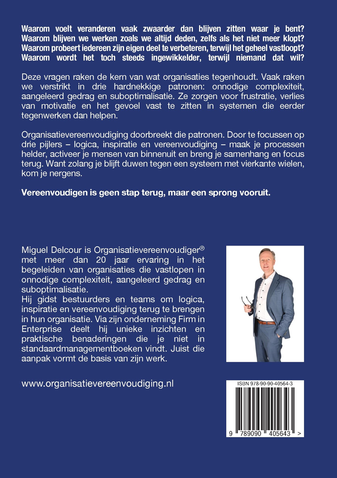 De kunst van organisatievereenvoudiging achterkant