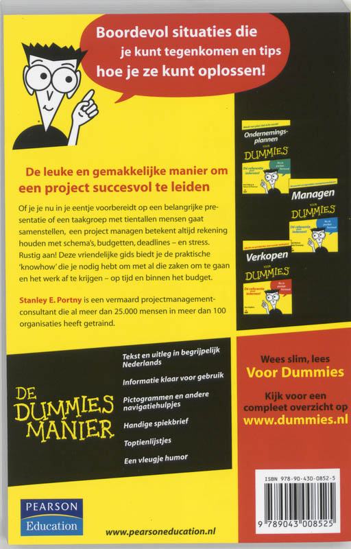 Projectmanagement voor Dummies / Voor Dummies achterkant