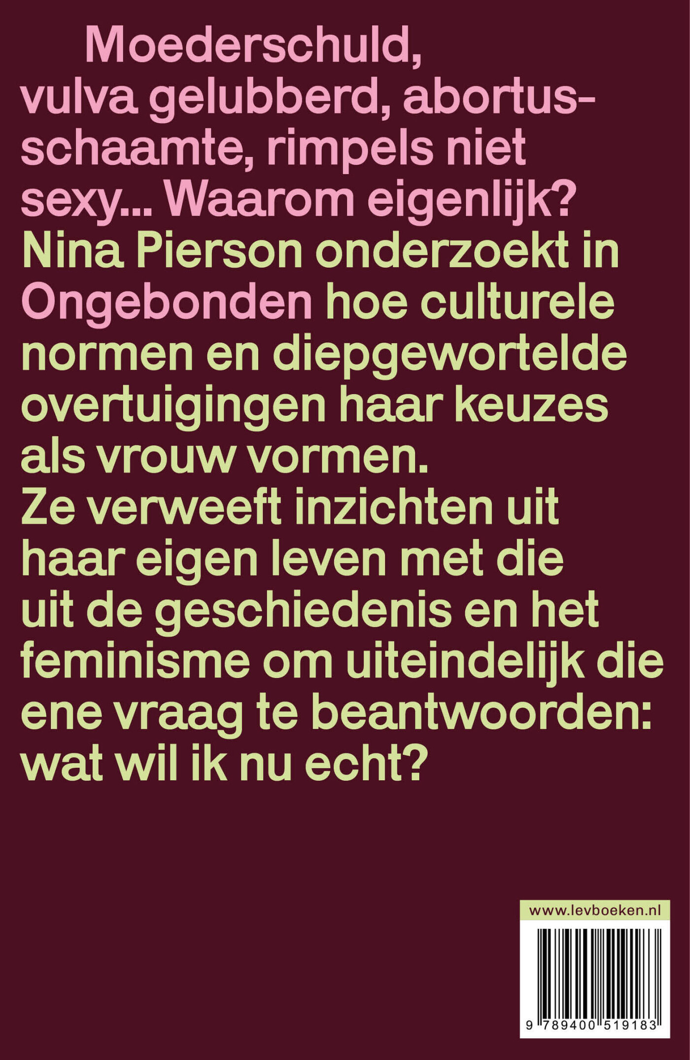 Ongebonden achterkant