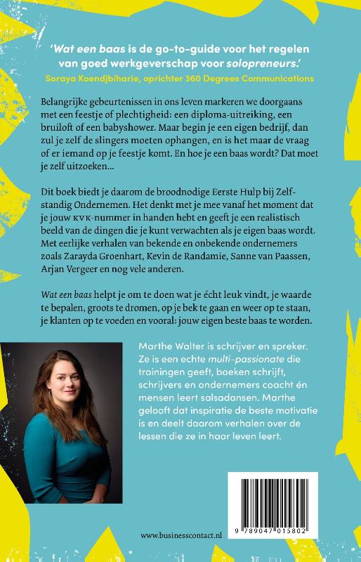 Wat een baas Wat een baas achterkant