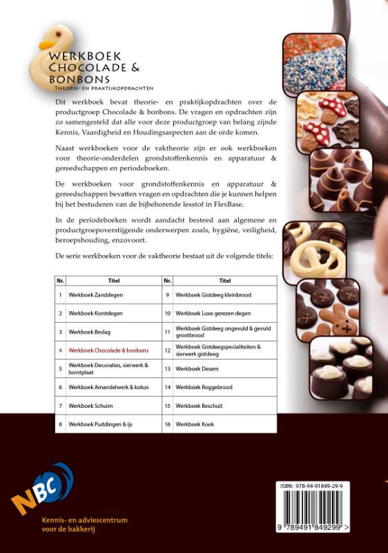 Werkboek chocolade & bonbons achterkant