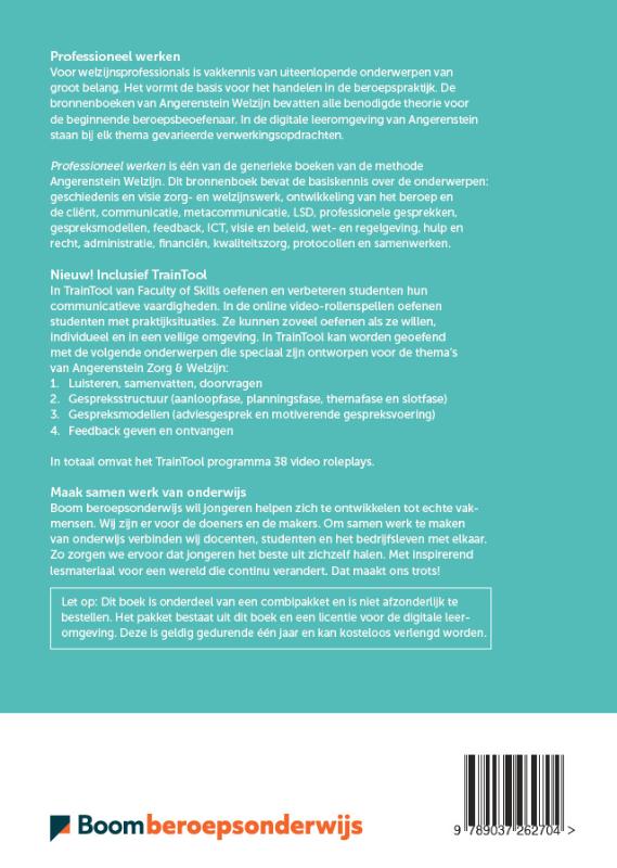 Professioneel werken nieuw | combipakket achterkant
