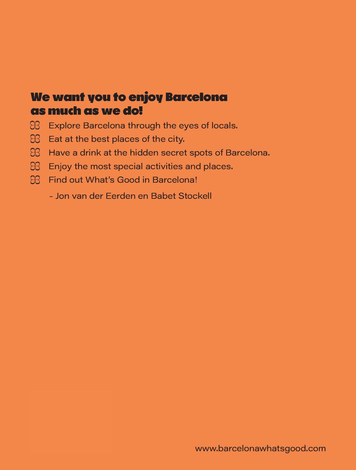 Barcelona What's Good achterkant