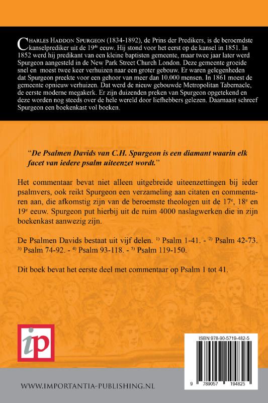 De Psalmen Davids 1 achterkant