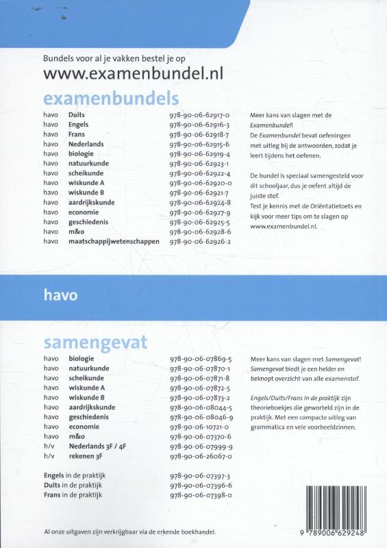 Examenbundel havo Aardrijkskunde 2016/2017 achterkant