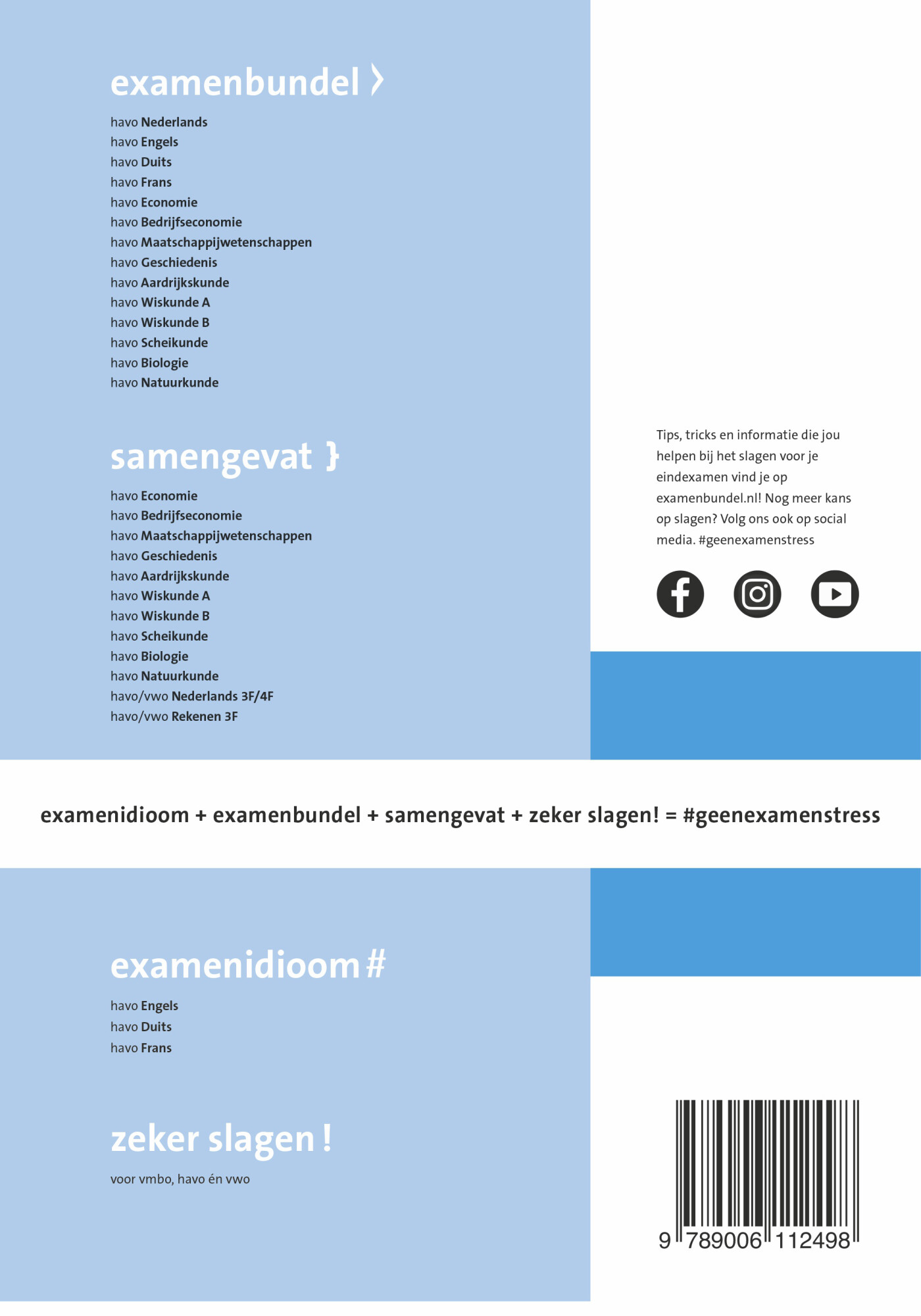 Samengevat / Havo wiskunde B achterkant