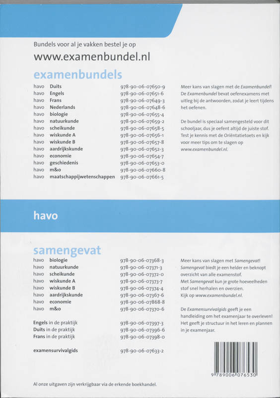 Examenbundel  / Geschiedenis havo 2011/2012 achterkant