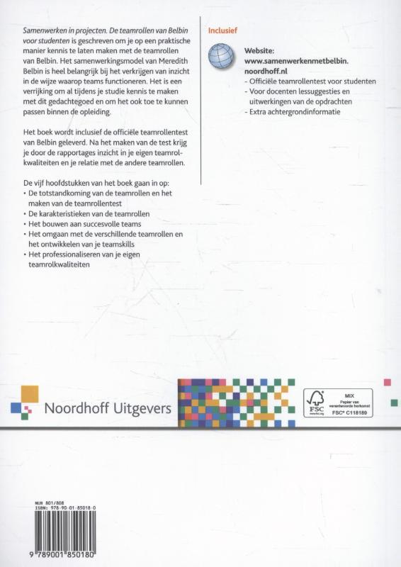 Samenwerken in projecten / Leerboek achterkant