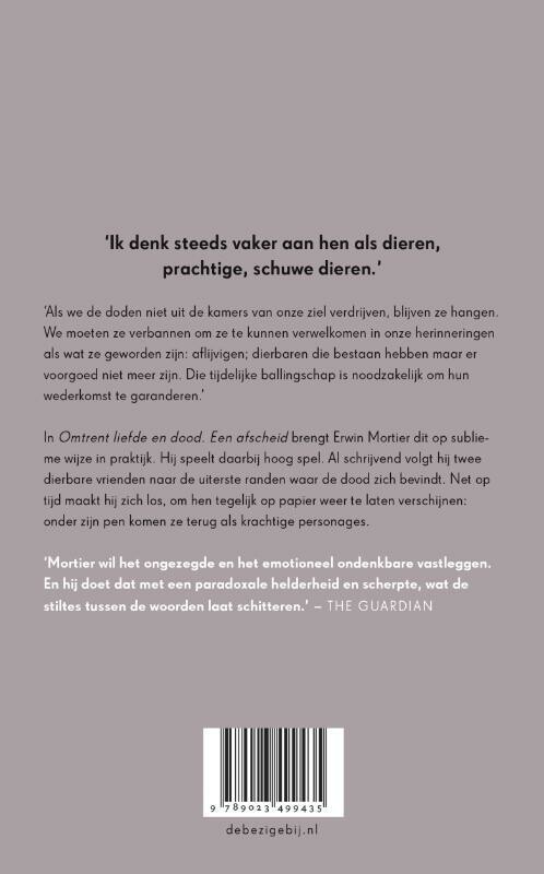 Omtrent liefde en dood achterkant