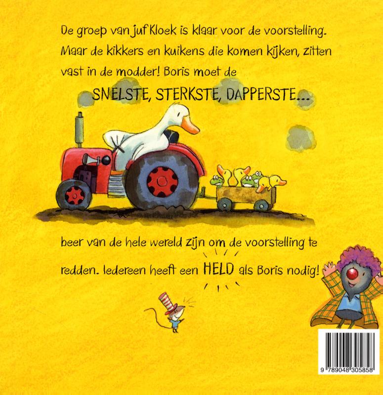 Boris de superheld achterkant