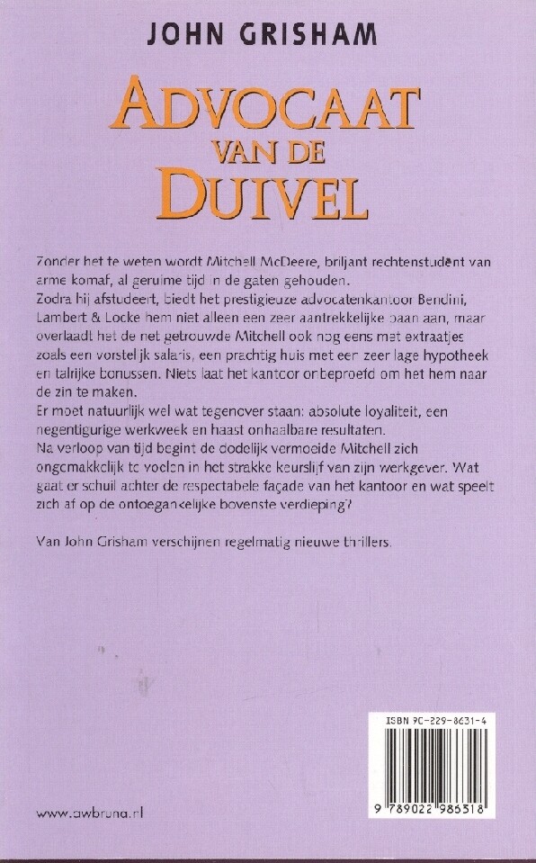 Advocaat van de duivel Advocaat van de duivel achterkant