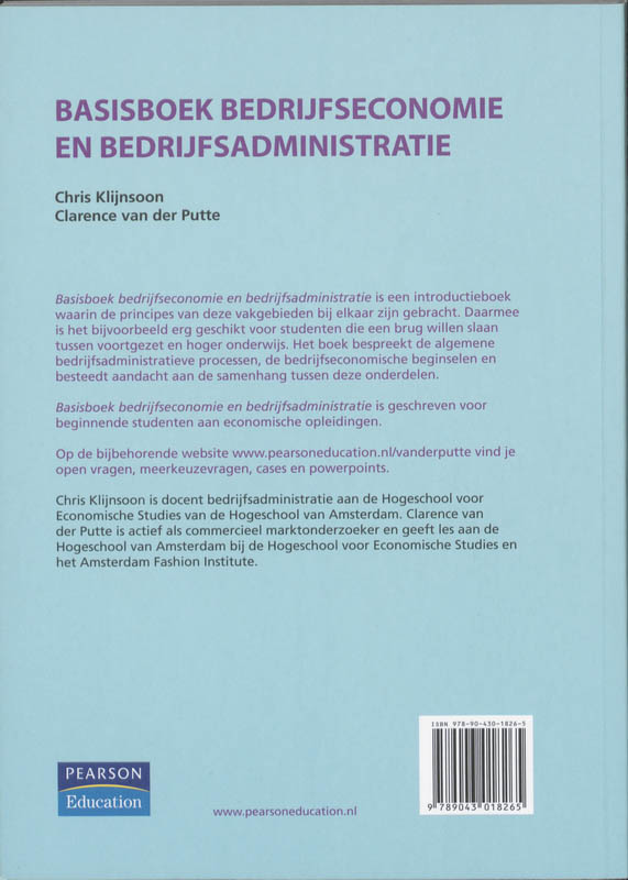 Basisboeken - Basisboek bedrijfseconomie en bedrijfsadministratie achterkant