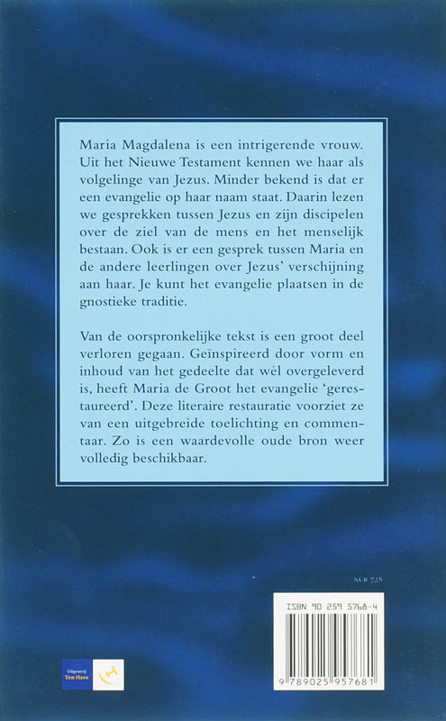 Het evangelie naar Maria Magdalena achterkant