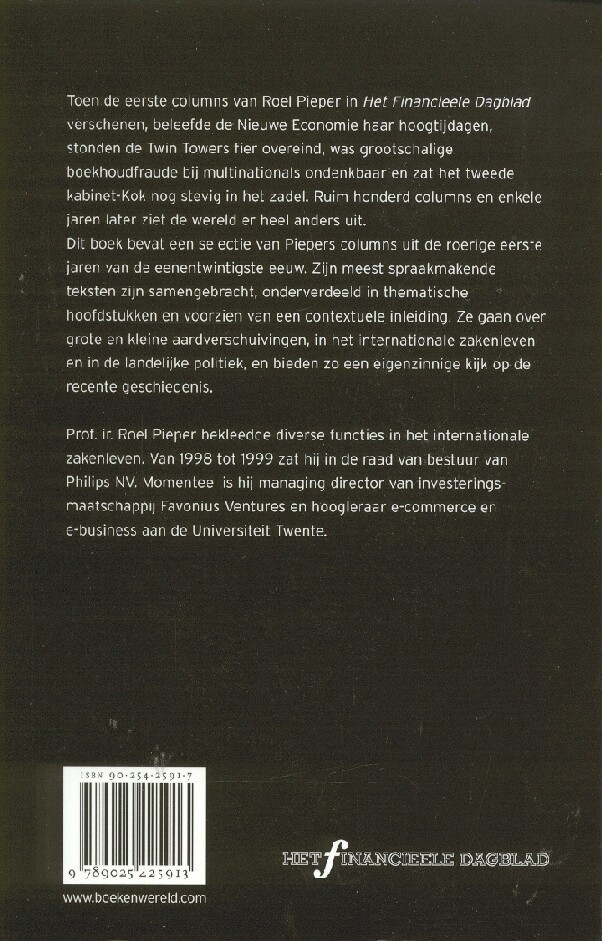 Over ondernemen, innovatie en politieke vernieuwing achterkant