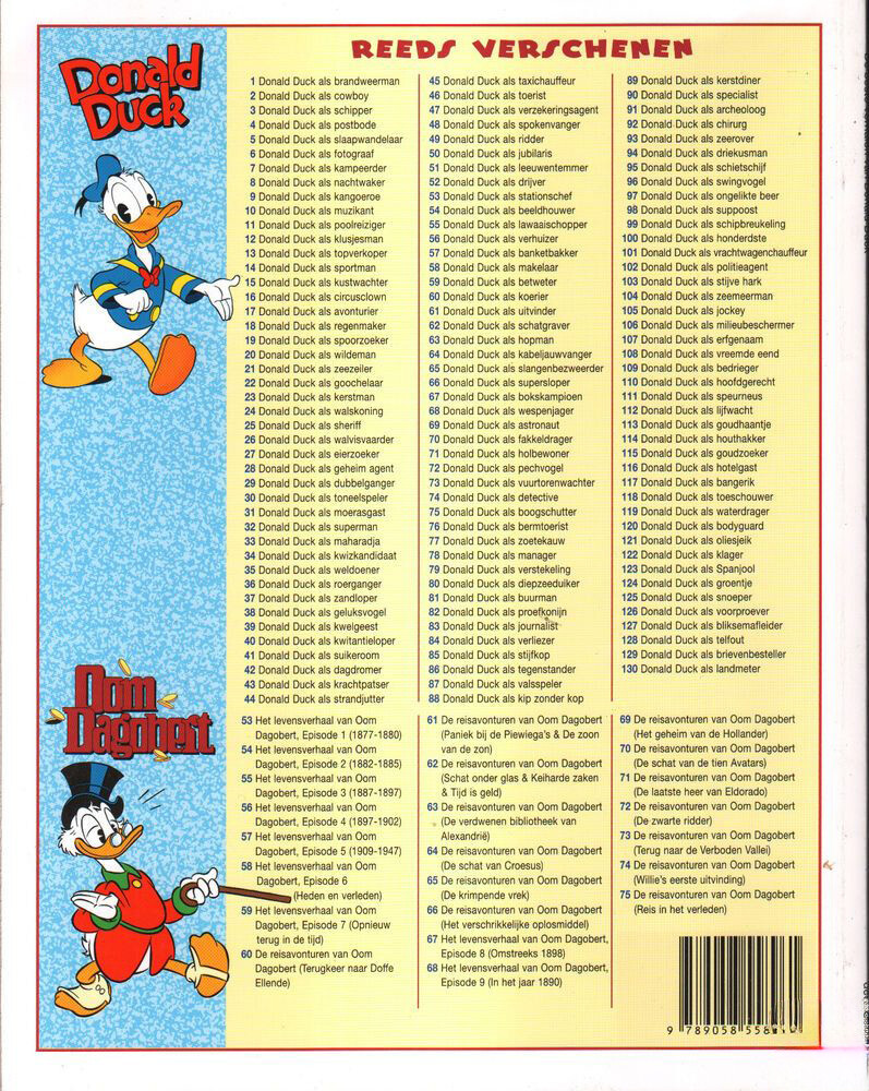 Donald Duck als milieubeschermer / De beste verhalen van Donald Duck / 106 achterkant