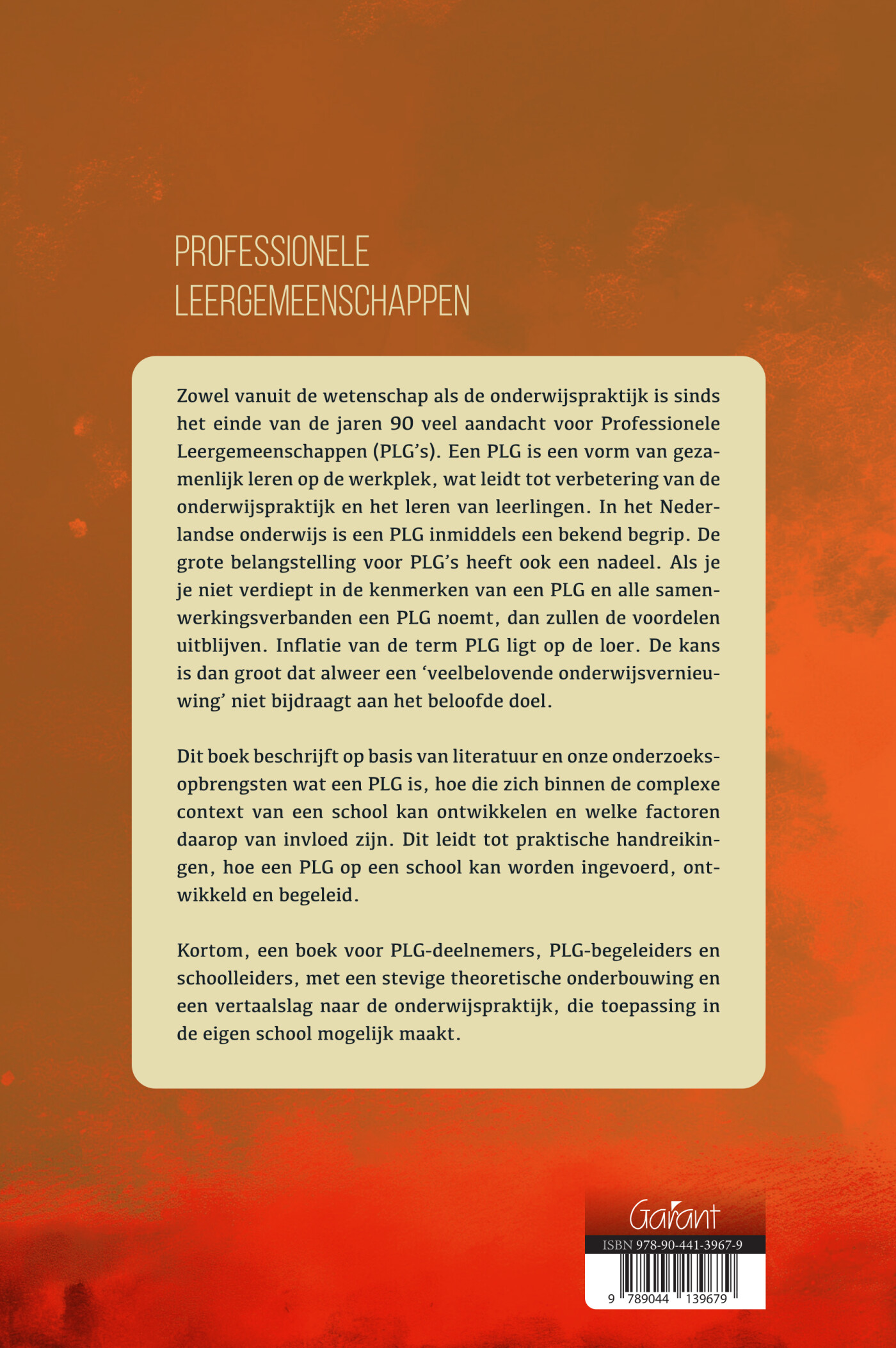 Professionele leergemeenschappen achterkant
