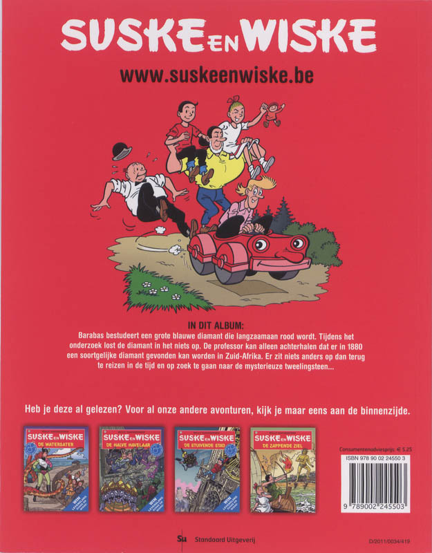 Het grote gat / Suske en Wiske / 250 achterkant