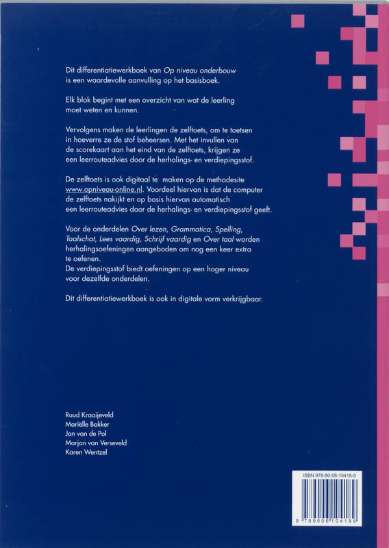 Op Niveau Onderbouw 1 Vmbo-T Havo Differtiatieboek Modulair achterkant