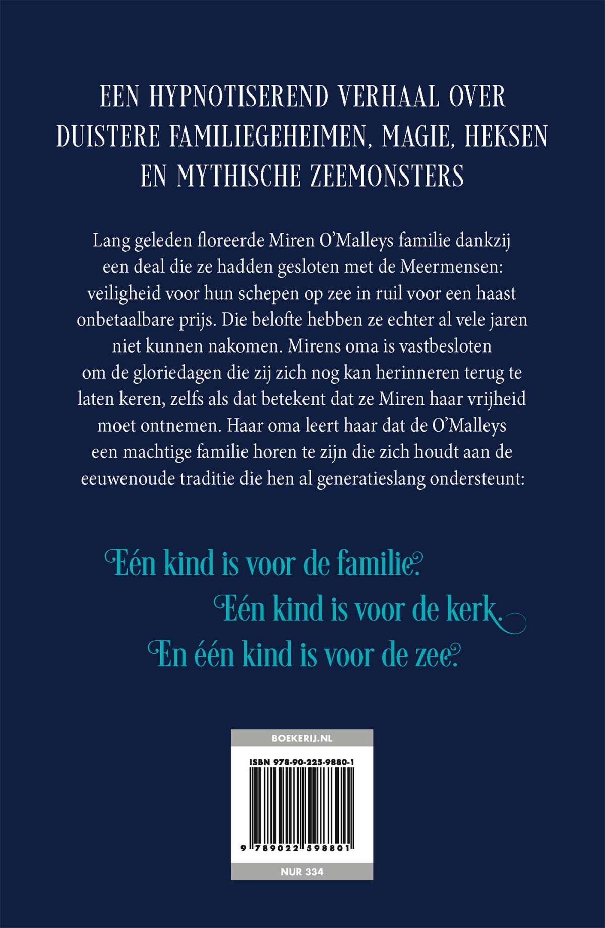 Het lied van de zee achterkant
