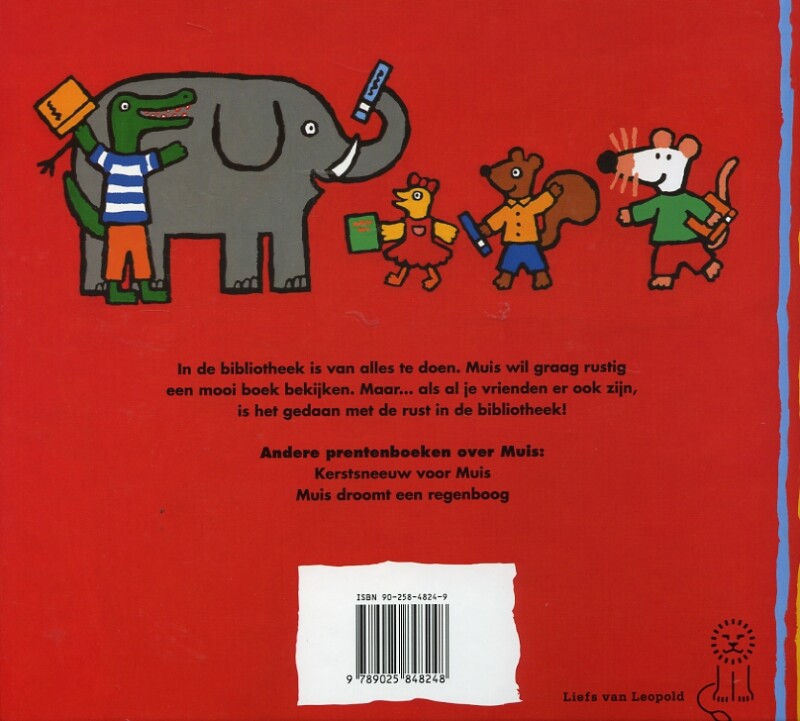 Muis in de bibliotheek / Liefs van Leopold achterkant