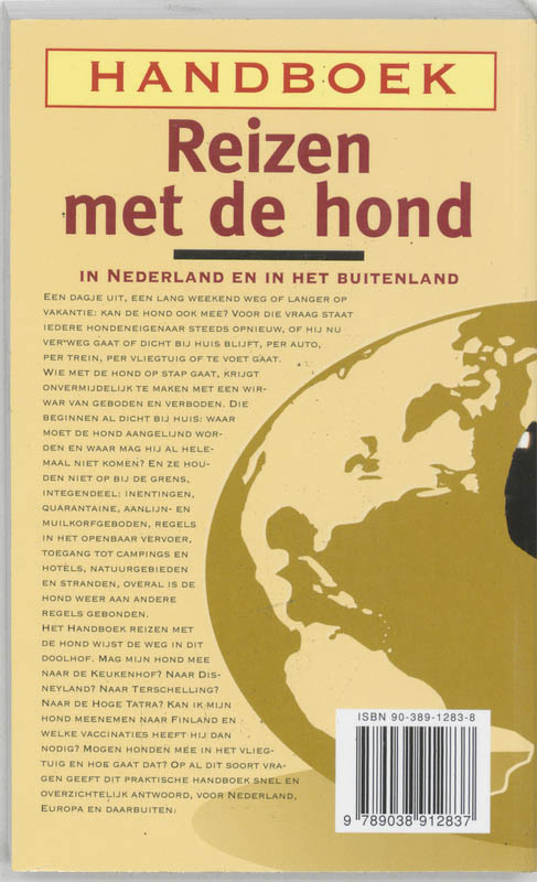 Handboek Reizen Met De Hond achterkant