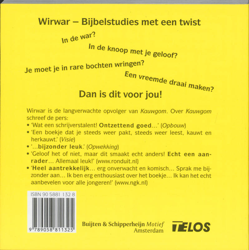 WIRWAR - Bijbelstudies over ingewikkelde dingen achterkant