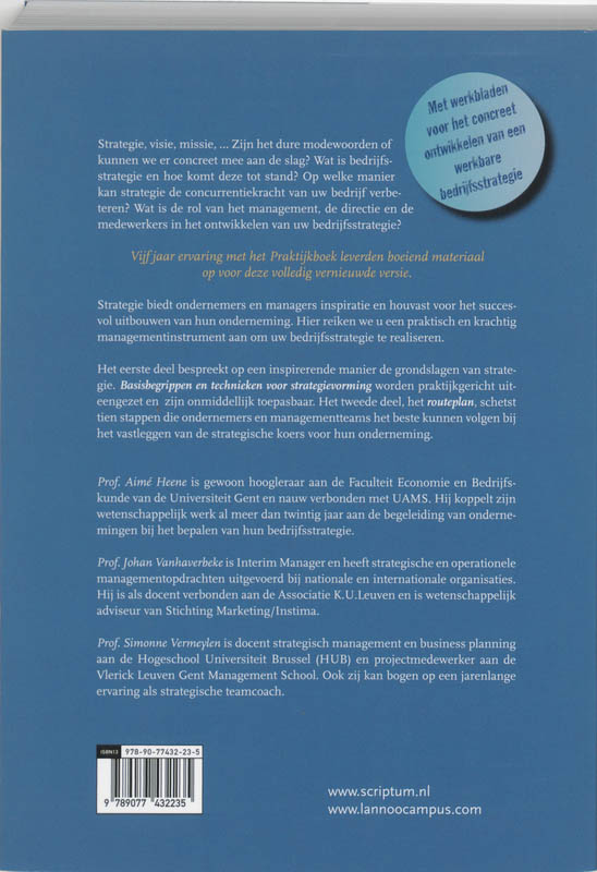 Praktijkboek Strategie Praktijkboek Strategie achterkant