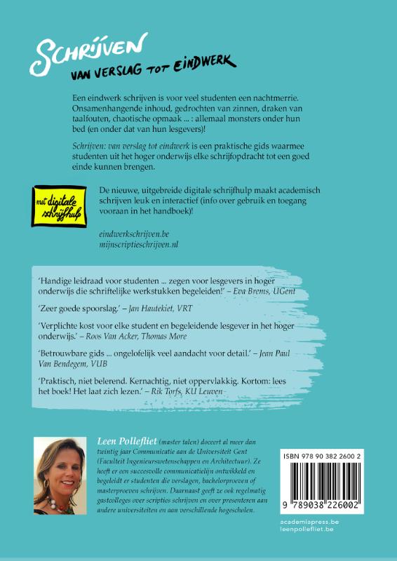 Schrijven van verslag tot eindwerk 2016 Schrijven van verslag tot eindwerk 2016 achterkant