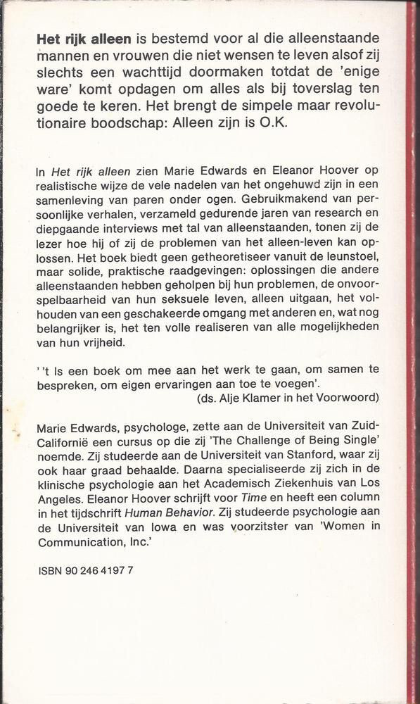 Het rijk alleen achterkant