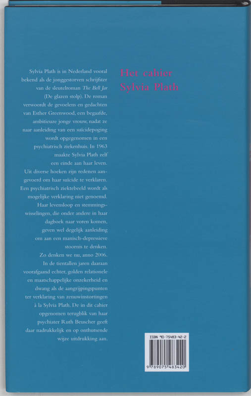 Bipolaire cahiers 5 - Het cahier Sylvia Plath achterkant