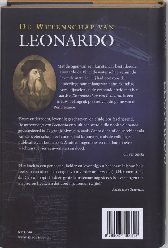 De Wetenschap Van Leonardo Da Vinci achterkant
