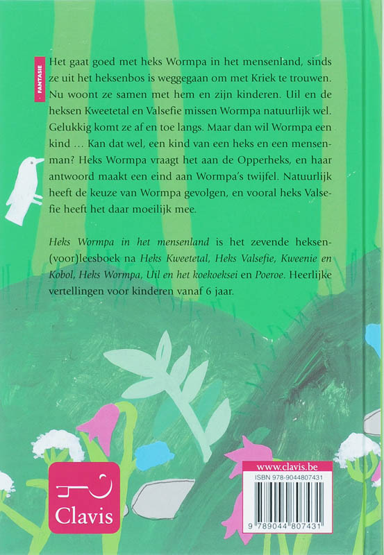 Heks Wormpa in het mensenland / Clavis fantasie achterkant