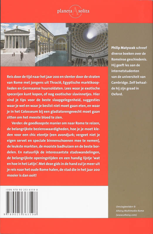 Het oude Rome voor vijf denarii per dag / Planeta solita achterkant