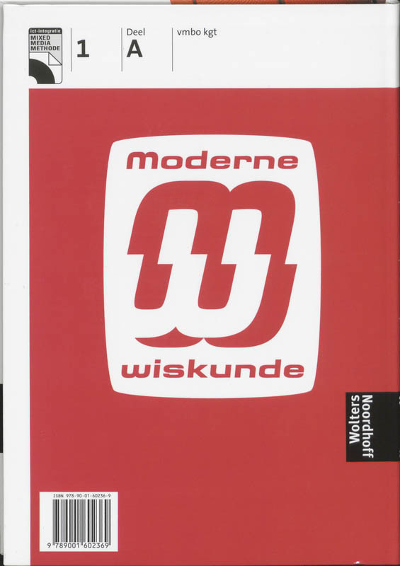 Moderne wiskunde / 1a vmbo kgt / deel Leerboek achterkant