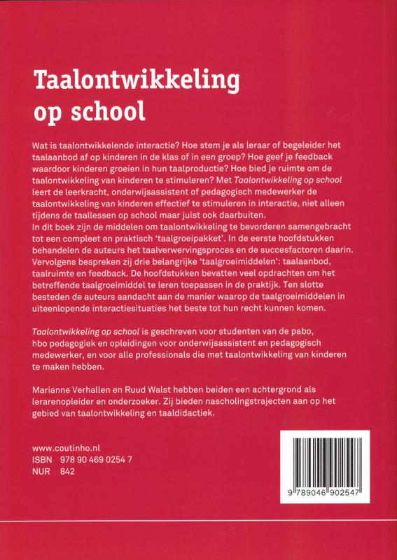 Taalontwikkeling op school Taalontwikkeling op school achterkant