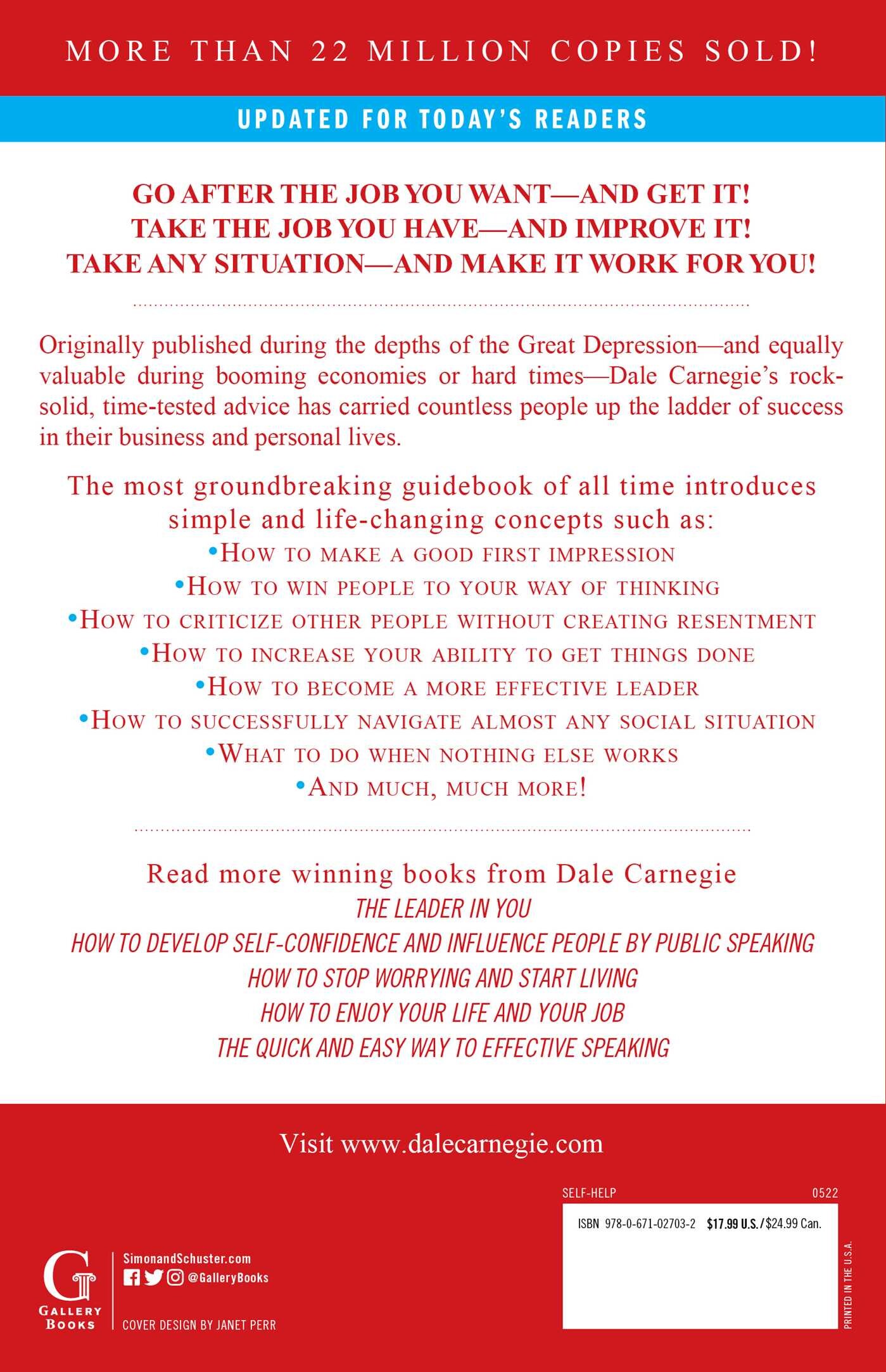 How to Win Friends and Influence People / Dale Carnegie Books achterkant