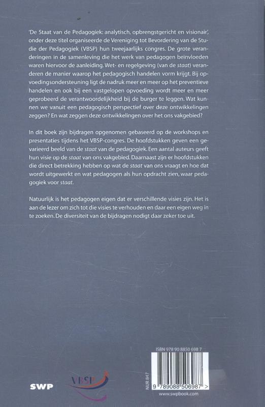 De staat van de pedagogiek De staat van de pedagogiek achterkant