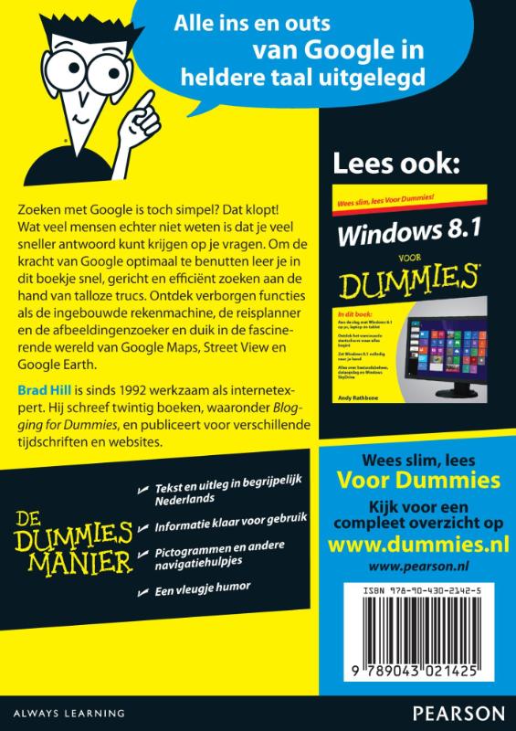 De kleine Google voor Dummies / Voor Dummies achterkant