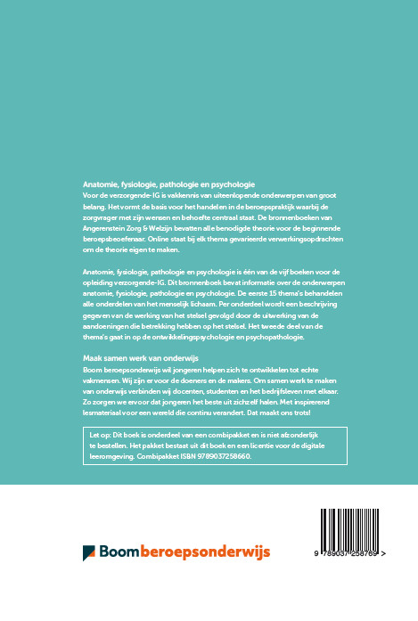 Anatomie, fysiologie, pathologie en psychologie - folio achterkant