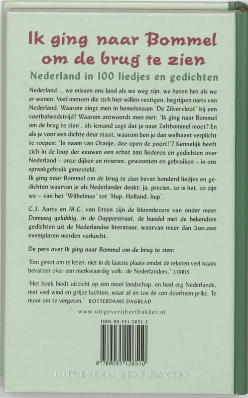 Ik Ging Naar Bommel Om De Brug Te Zien Ik Ging Naar Bommel Om De Brug Te Zien achterkant