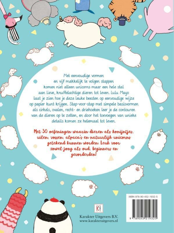 Teken je eigen unicorn achterkant