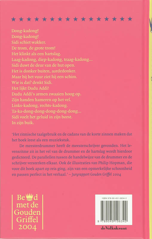 Dans van de drummers / Gouden Griffelreeks Dans van de drummers / Gouden Griffelreeks achterkant