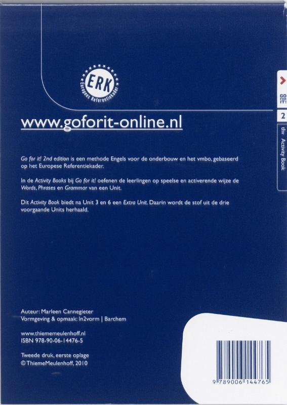 Go for it! 2 (t)HV Activitybook Go for it! 2 (t)HV Activitybook achterkant