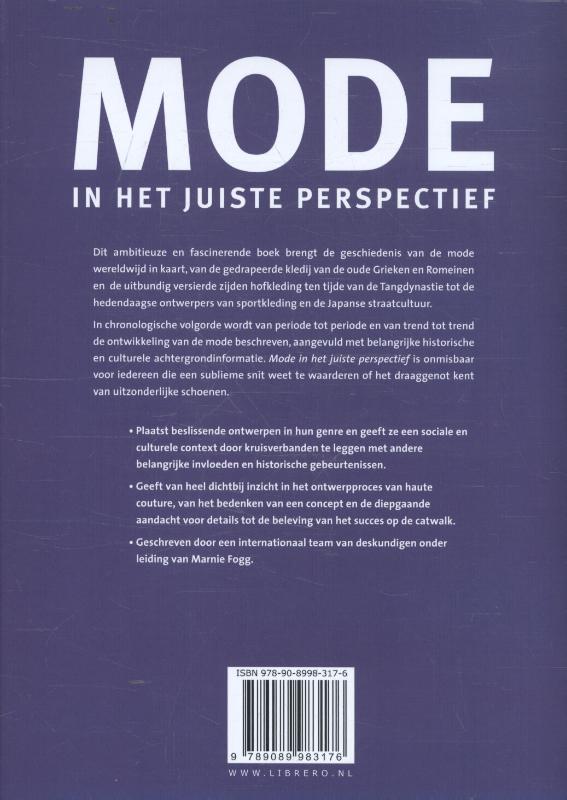 Mode in het juiste perspectief achterkant