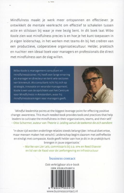 Mindful leiderschap Mindful leiderschap achterkant