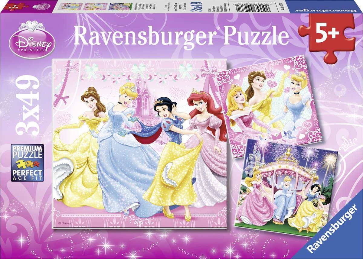 Ravensburger puzzel Disney Princess Sneeuwwitje - 3x49 stukjes - kinderpuzzel