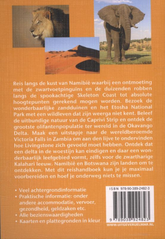 Reishandboek Namibië & Botswana / Reishandboek praktische en culturele reisgids met alle bezienswaardigheden achterkant