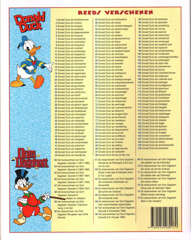 Donald Duck als archeoloog / De beste verhalen van Donald Duck / 91 achterkant